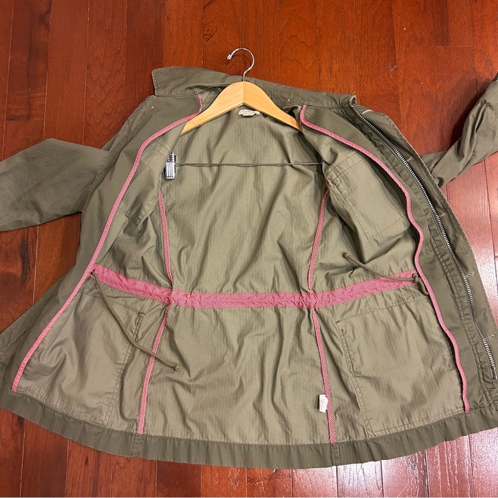 J. CREW Field Mechanic Utility Green Army Jacket size XXS - Picture 9 of 10